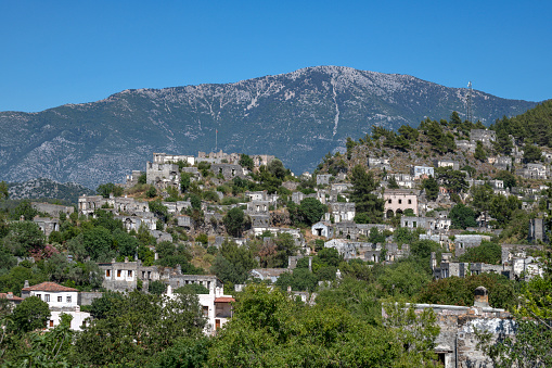 Kayaköy (Livissi Griechisches Dorf) im Bezirk Fethiye der Provinz Mugla, Türkei