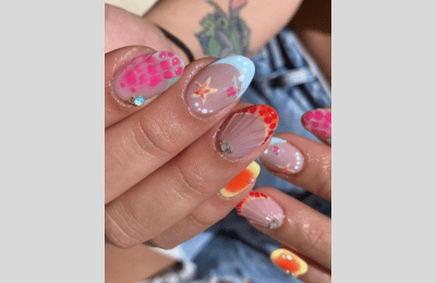 23 mutige kurze Sommernägel Idee für einen schicken minimalistischen Look 5 Sommerkurznageldesigns, Gel Kurzer Sommernägel
